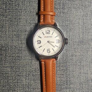 Unlisted by Kenneth Cole Watch | White Dial | Brown Leather Strap | Pre-Owned